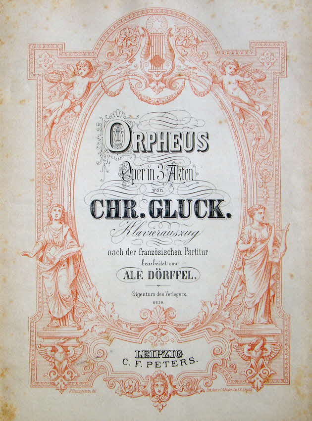 Christoph Willibald (Ritter von) Gluck (* 2. Juli 1714 in Erasbach bei Berching, Oberpfalz;  15. November 1787 in Wien) war ein deutscher Komponist der Vorklassik.

Orfeo ed Euridice, Libretto Calzabigi, Urauffhrung Wien, 5. Oktober 1762
Orphe et Euridice (franzsische Fassung), Libretto Pierre Louis Moline nach Ranieri de Calzabigi, Urauffhrung Paris, 2. August 1774 - 39 € mtl./K 350 €