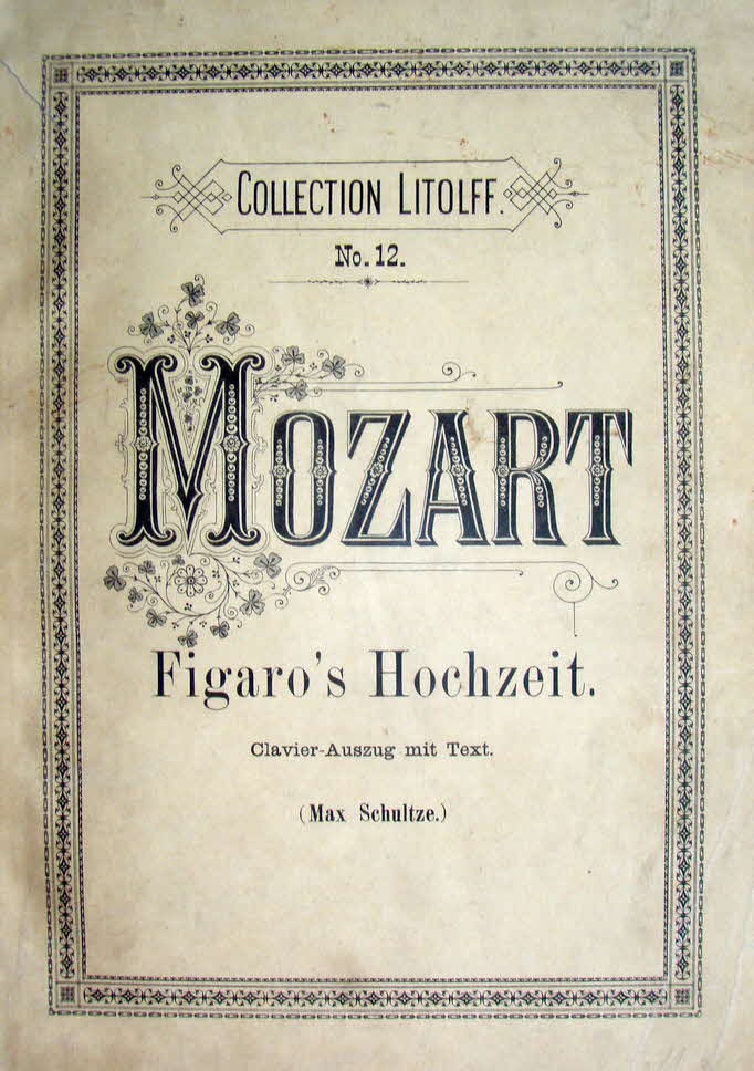 Wolfgang Amadeus Mozart, mit vollstndigem Taufnamen: Joannes Chrysostomus Wolfgangus Theophilus Mozart (* 27. Januar 1756 in Salzburg,  5. Dezember 1791 in Wien), war ein sterreichischer Komponist.

Le nozze di Figaro komponiert 1786 KV 492 - 39 € mtl./K 350 €