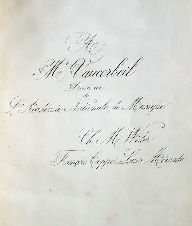 Charles-Marie Jean Albert Widor (* 21. Februar 1844 in Lyon   12. Mrz 1937 in Paris) war ein franzsischer Organist, Komponist und Musikpdagoge.

La Korrigane  Suite dorchestre komponiert 1880 - 39 € mtl./K 350 €